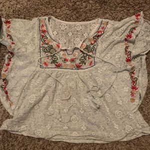 A bathing suit see-through top